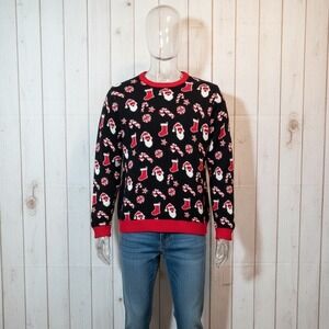 Blizzard Bay Mens Ugly Christmas Sweater Santa Candy‎ Cane Stocking L